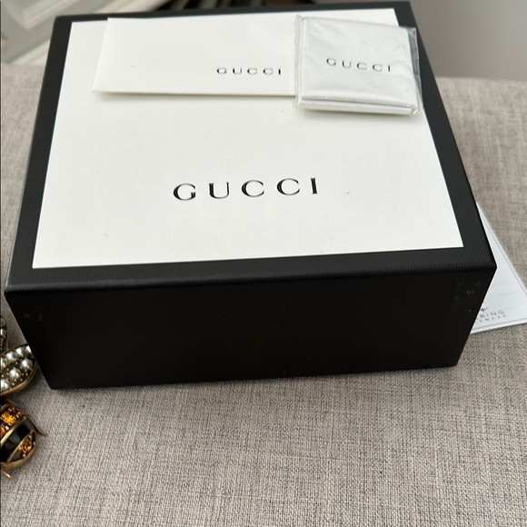 Luxurious Gucci Green and Red adjustable Striped Belt with Bee Buckle SZ 90 (36) - Picture 11 of 11